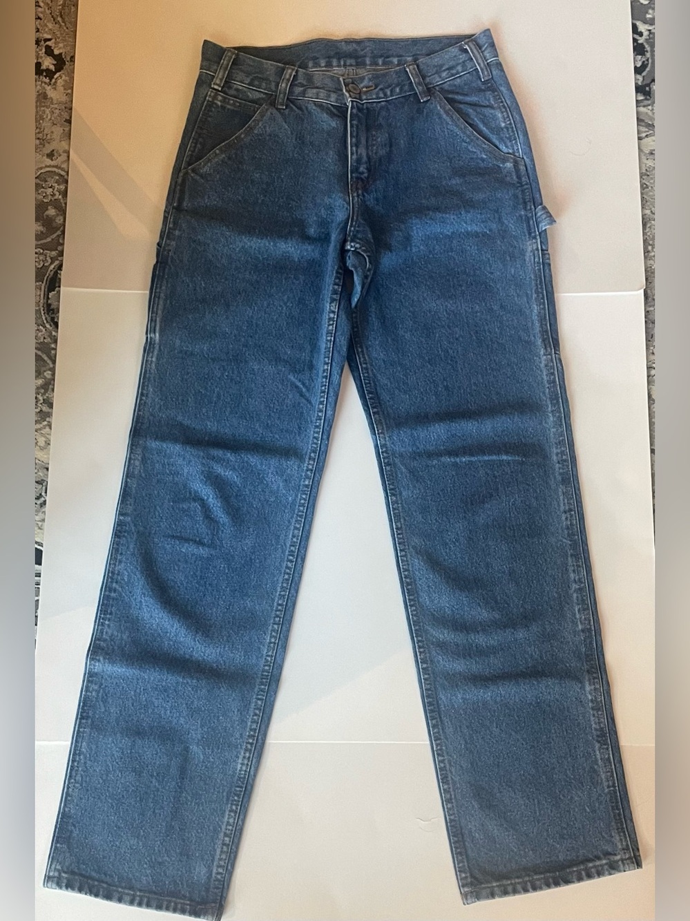 John Galt Brandy Melville Straight Leg Carpenter Medium Wash Cotton Denim Jeans